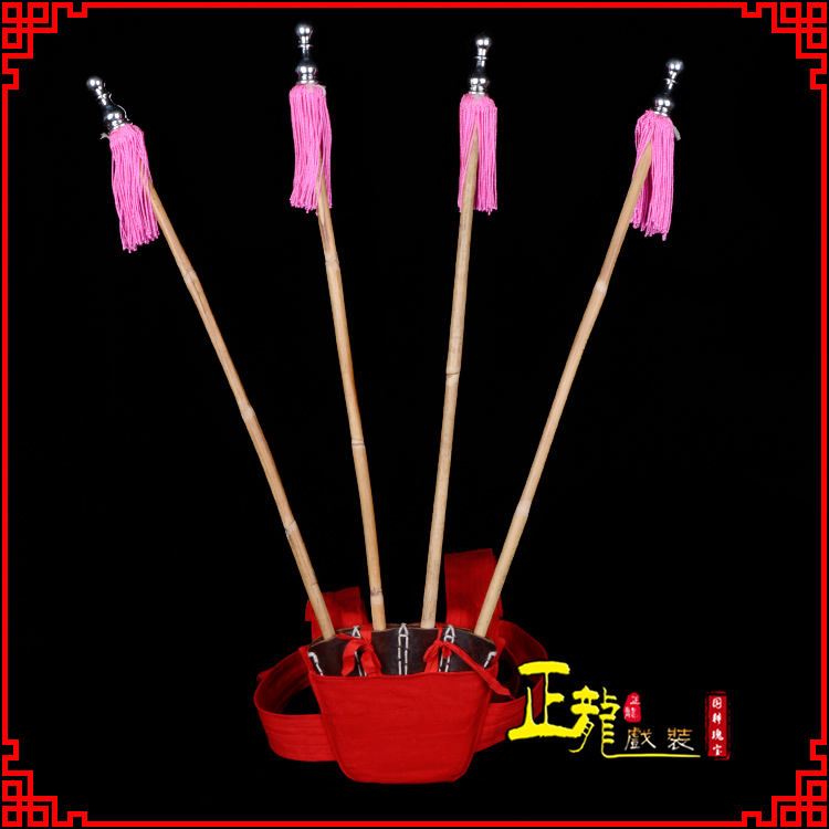 南宫戏装戏曲用品靠旗男女大靠 靠板 正宗牛皮旗杆旗架