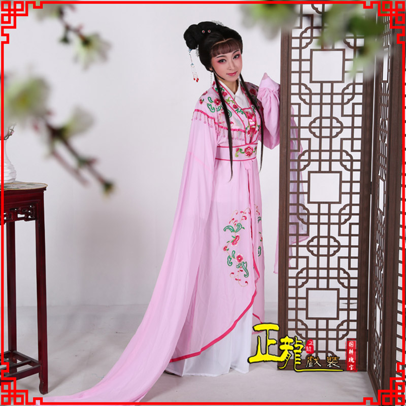 南宫花旦黄梅戏服古装戏服水袖戏剧假云肩长披